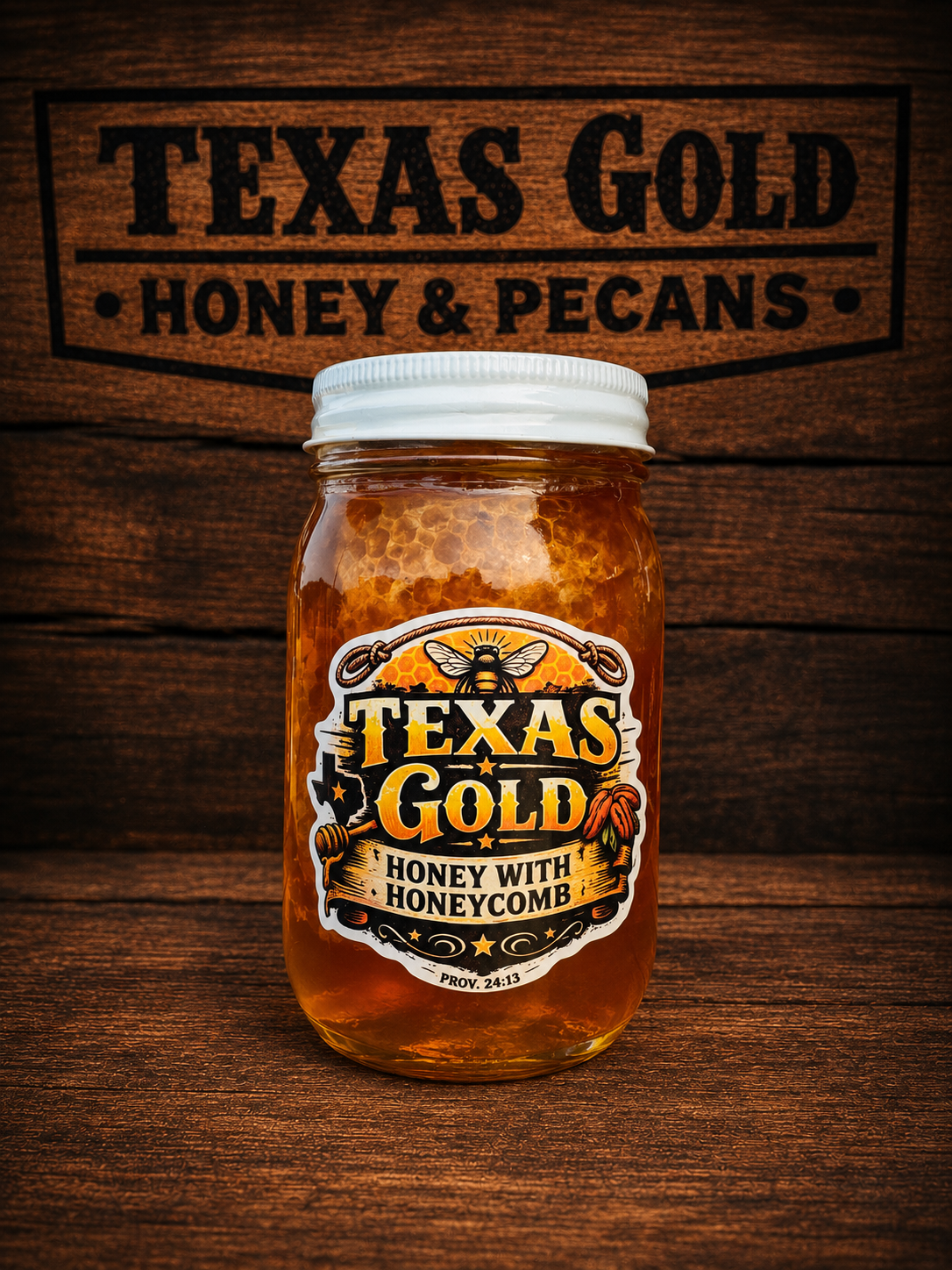Raw Premium Honey with Comb - Wildflower
